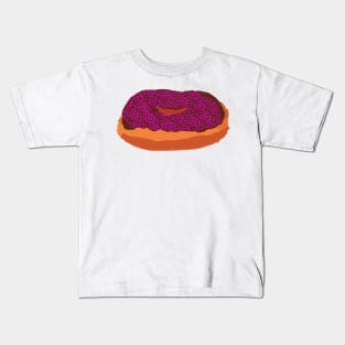 Chocolate Donut with Pink Sprinkles Kids T-Shirt